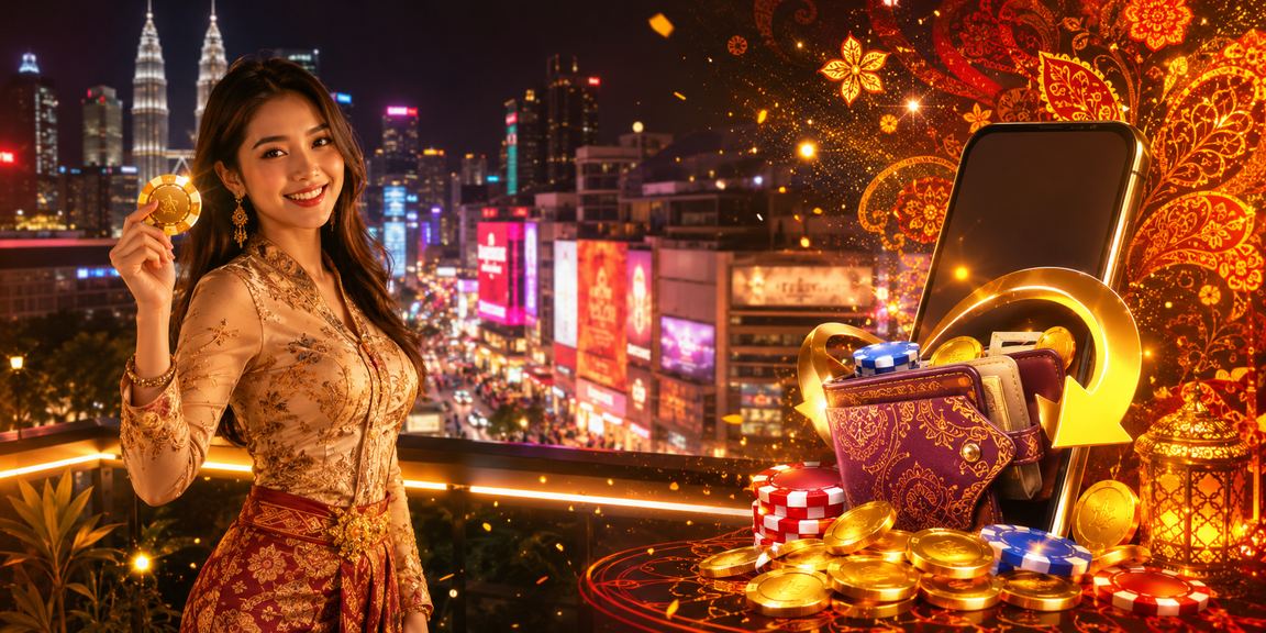 Pengguna Kuala Lumpur membuat deposit dan bermain permainan meja dalam talian dari rumah
